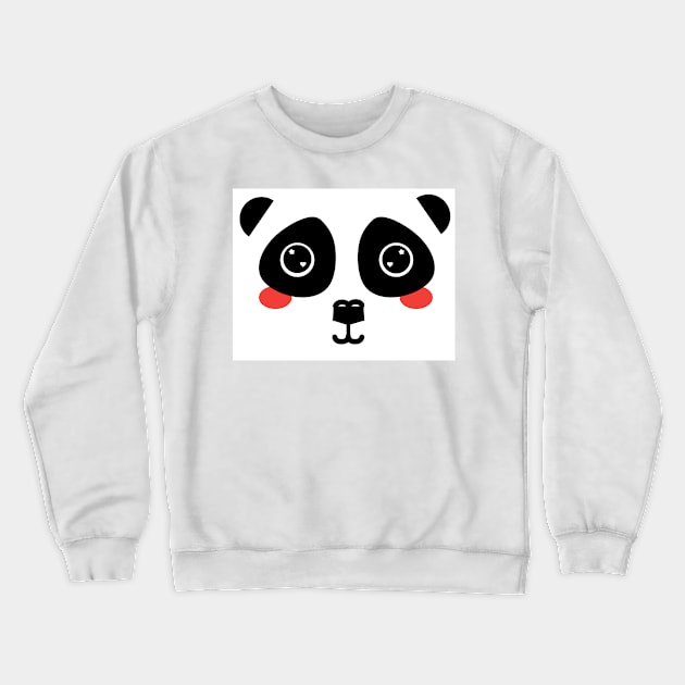 Panda Face Crewneck Sweatshirt by FamilyCurios